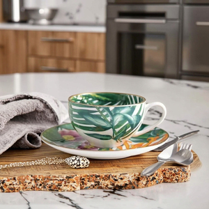 Wholesale Luxury Dinner Plate <b>Set</b> Tropical Rain Forest Dinner <b>Set</b> Bone China Dinnerware <b>Sets</b> for Restaurants - Product Image 1