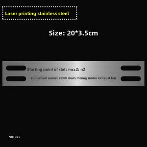 Edelstahl Benutzer definierte Nummern schild Zeichen Quadrat Hohl metall Laser gravur Kabel Ausrüstung Tag Klassifizierung Mark Fahrbahn - Product Image 5