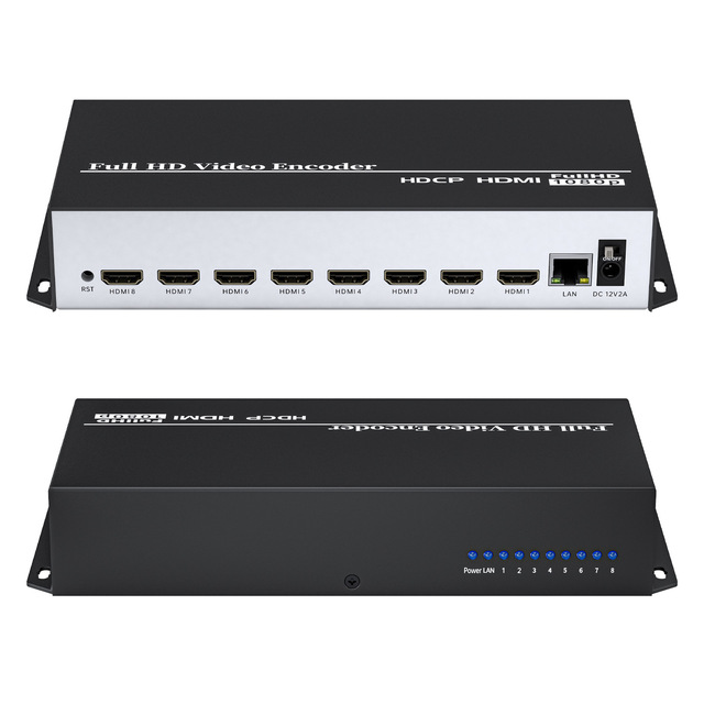 For New Video Encoder HD Metal Low Bit Rate Low Delay 8-channel USB Capture Live Box Card 1080P Livestreaming