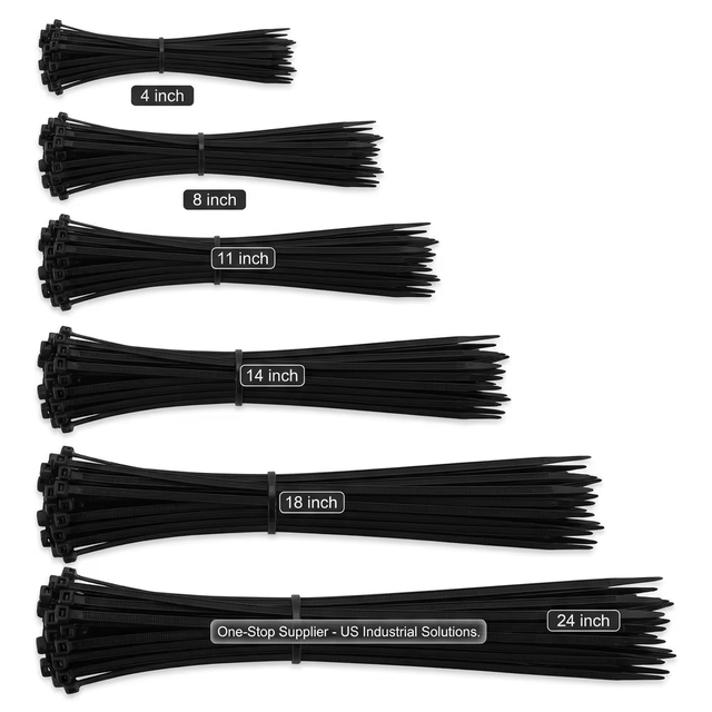TianBai TB-4.8*300 4.8x300mm Industrial Self Locking Wire Ties Nylon 66 UV Resistant CE ROHS Certified -40~+120 Cable
