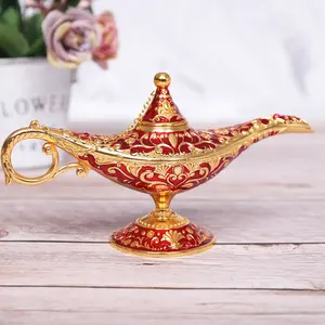 Meest Populaire Metalen Handwerk Aladdin Lamp Souvenir Retro Ambachten Home Decor Ornamenten Cadeau