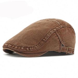 2024 Custom Newsboy Ivy Beret Hat Irish Tweed <b>Flat</b> <b>Cap</b> Denim Casual Beach Party Outdoor Unisex Wholesale - Product Image 5