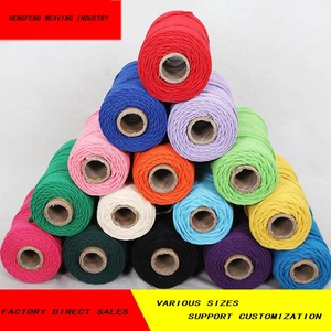 Cotone riciclato ritorto 3mm-30mm Bulk personalizzato 100% cotone colore cotone corda <span class=keywords><strong>Macrame</strong></span> - Product Image 6