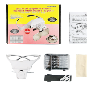 جديد نظارات قوس عدسة مكبرة العصابة المكبر <span class=keywords><strong>4</strong></span> مصباح ليد - Product Image 6