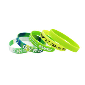 צמיד התרמה סיליקון יחיד צבע צמיד צמיד צמיד עם דיו מודפס מותאם אישית - Product Image 6