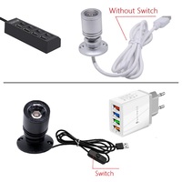 YMZMLED-Mini lámpara Led con USB, escaparate de joyería, armario de vino, Kit de iluminación, focos ajustables de 1W y 3W, luz descendente de techo de 5V