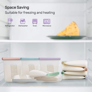 Conteneur de stockage alimentaire en silicone réutilisable, sans BPA, écologique, pour la cuisine, hermétique et résistant aux fuites, vente en gros - Product Image 6