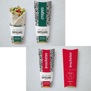 Boîte d'emballage personnalisée pour restaurant à emporter, avec logo, en papier jetable pour shawarma, modèle de cône, boîte pour shawarma, emballage alimentaire - Product Image 1