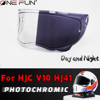 Visière de remplacement photochromique V10 pour casque, pour casque de moto V10 HJ-41, pare-brise en verre, lentille de protection, accessoires