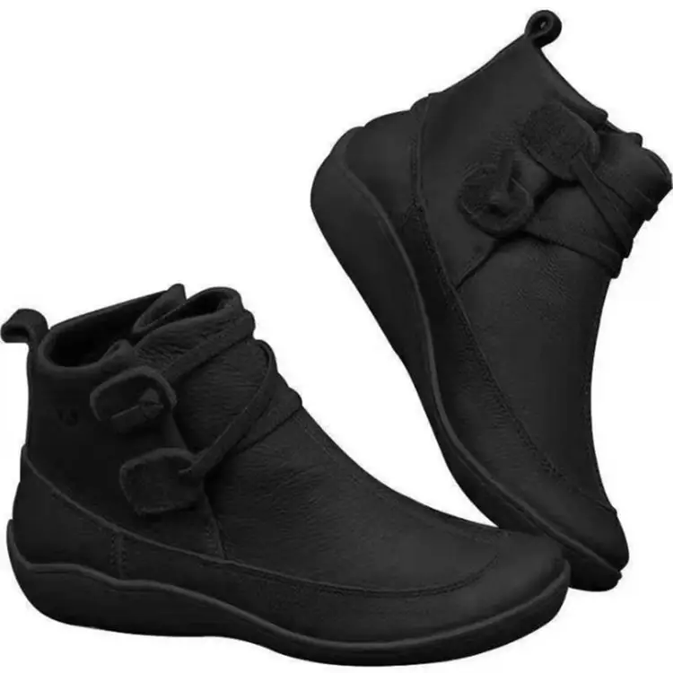 Cross-border Large Size Women's Boots British Wind Tooling Boots Women's Casual High Help Foreign Trade Shoes Short Boot