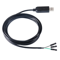 Cable Adaptador Estándar USB 2.0 Dtech Compatible con Windows 8/9, Cable Convertidor Serial USB a TTL de 3 Pines