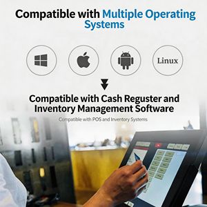 Lecteur de codes-barres POS de vente au détail à numérisation rapide avec USB Plug and Play, scanner de bureau pour les magasins de vêtements, d'alimentation et de pharmacies - Product Image 5