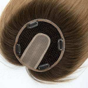 Envío Rápido, Topper de Cabello Humano Natural 6*6, Cabello de Una Sola Donante, Cutícula Alineada, Base Delgada de Seda, Topper de Cabello Ruso para Mujer - Product Image 1