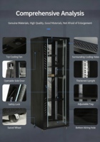 Armoire serveur sur pied de 19 pouces, 2,0 m, 2040*600*800 mm, en acier laminé à froid SPCC, pour centre de données et réseau.