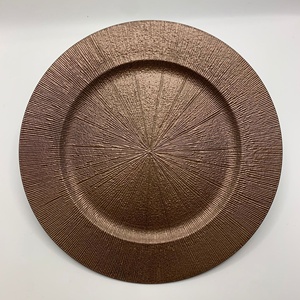 Peinture en <span class=keywords><strong>a</strong></span>érosol ronde minimaliste avancée estampage à chaud plateaux réutilisables artisanat plateau de bol de fruits assiettes de chargeur décoratives mariage - Product Image 4