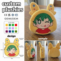 Ours en peluche Shiba Inu personnalisé et moelleux, style dessin animé, avec doublure en maille, design brodé doux, vente en gros disponible