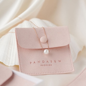 PandaSew - Bolsa de Joyería Personalizada con Logotipo, Estilo Sobre, para Collares y Pulseras, de Microfibra de 0.8 mm - Product Image 5