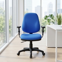 Chaise de bureau moderne à dossier haut Donati, chaise de secrétaire en maille avec appui-tête réglable, mobilier de bureau et scolaire résistant