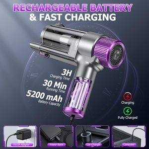 Vente directe d'usine de <span class=keywords><strong>aspirateur</strong></span> de voiture sans fil portatif avec forte aspiration, double fonction soufflage et aspiration, 7000Pa - Product Image 3