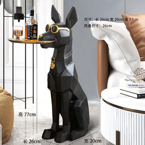 Offre Spéciale décoration <span class=keywords><strong>de</strong></span> la maison <span class=keywords><strong>chien</strong></span> plateau Animal Sculpture en fibre <span class=keywords><strong>de</strong></span> verre Sculpture grandeur nature <span class=keywords><strong>chien</strong></span> statue avec plateau Sculpture - Product Image 3