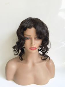 Peluca Corta para <span class=keywords><strong>Hombre</strong></span> de <span class=keywords><strong>Cabello</strong></span> Humano Virgen Natural con Base de Encaje Completo de Alta Calidad, Parte Superior de Seda y Base de Piel de PU - Product Image 2