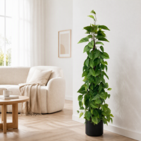 Plante artificielle verte en forme de cœur de 120 cm de haut, feuillage réaliste, fausse plante en pot pour villa, hôtel, hall, café