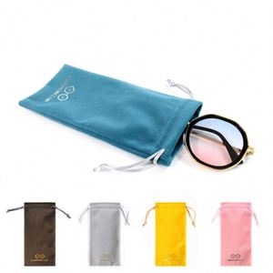 Custom Logo Recyclable Soft Velvet Sunglasses Bag with <b>Drawstring</b> for Glasses Watches Necklaces Rings <b>Bracelets</b> Gemstone Storage - Product Image 2