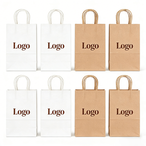 Bolsas de Papel Ecológicas para Llevar Comida, Bolsas de Papel Kraft Marrón para Panadería, para Llevar Comida de Cafetería, con Logotipo Impreso Personalizado - Product Image 2