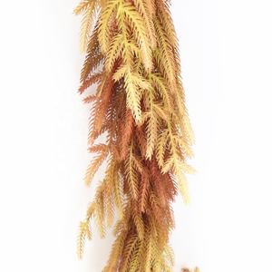 Automne Couleurs 152cm Doux PE Limité Stéréoscopique Emballage Artificielle Feuille De Lierre Plante Vigne De Mariage Mur Décoratif Préservé - Product Image 4