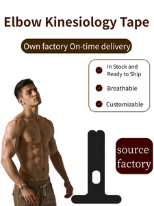 Cinta de Kinesiología Elástica Transpirable y <span class=keywords><strong>Pre</strong></span>-cortada, Impermeable, para Alivio del Dolor de Codo, Deportiva, con Muestras Gratis - Product Image 2