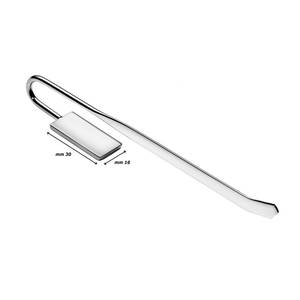 Segnalibro rettangolare Bookworm in metallo con finitura argento per lettura e regalo - Product Image 2