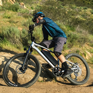 Vélo <span class=keywords><strong>électrique</strong></span> de montagne (E-MTB) pour adultes, 20 degrés de pente, autonomie 32-48 km, 7 vitesses, levier de vitesses au pouce, moteur de moyeu arrière 250W de puissance maximale, pour la montée et le <span class=keywords><strong>gravel</strong></span> - Product Image 5