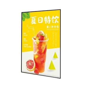 Ultra-sottile <span class=keywords><strong>LED</strong></span> Poster fotografico illuminata scheda di Menu in alluminio telaio Lightbox per interni di lavoro Display decorativo appeso - Product Image 1