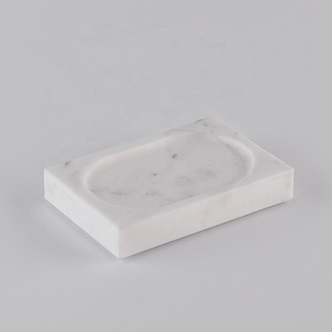 Ensemble d'accessoires de salle de bain en marbre blanc naturel de type carré pour hôtel 5 étoiles - Product Image 5