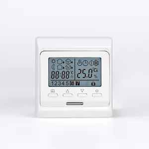 Termostato inteligente com tela de controle de botão, termostato digital de piso tuya wifi m6 para temperatura da sala de aquecimento elétrico