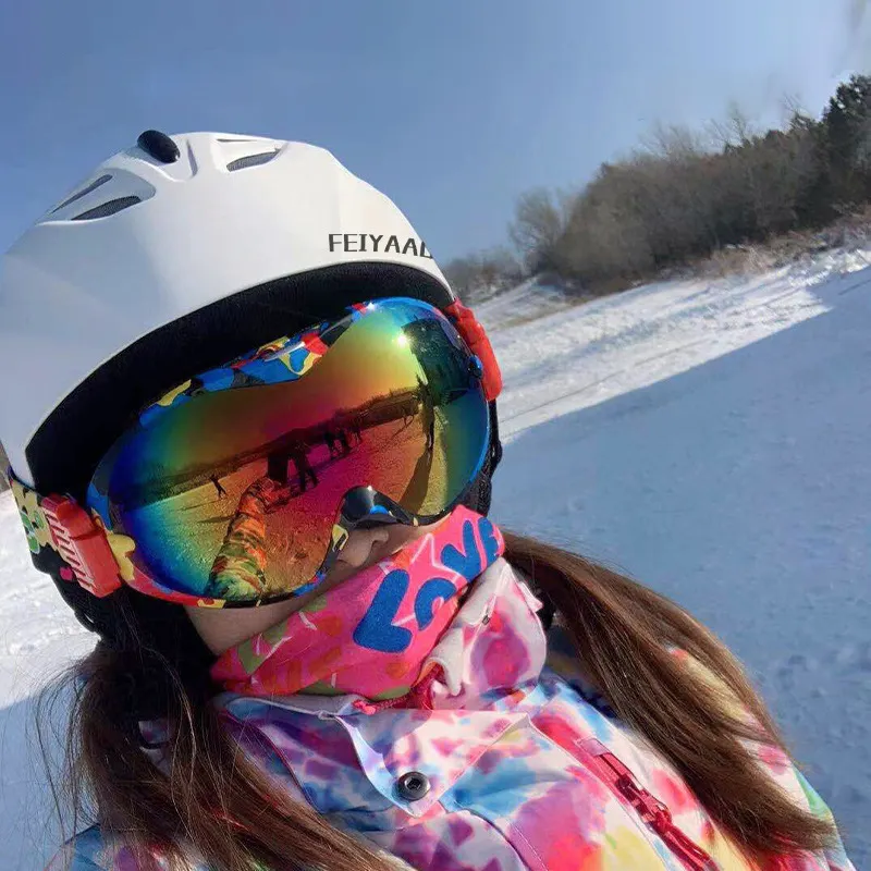 Capacete de esqui personalizado para homens e mulheres, capacete de inverno saída de inverno bicicleta snowboard para neve