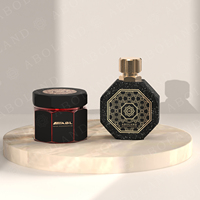 Bouteille de parfum de luxe vide et ensemble de bocaux Bakhoor nouveau design avec boîte d'emballage personnaliser la couleur et le logo