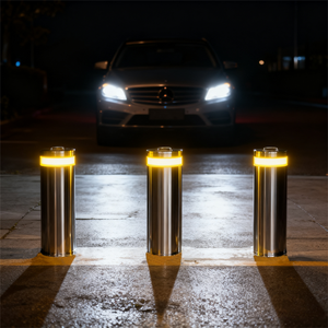 أعمدة حماية خارجية يدوية قابلة للرفع، عمود كهربائي قابل للسحب، حاجز أرضي لمواقف السيارات، تحكم يدوي، من الفولاذ المقاوم للصدأ - Product Image 2