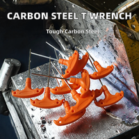 Clé Allen en T universelle en acier au carbone industriel, métrique, pour bricolage et OEM, avec poignée droite, embout Torx en L et embout à bille, clé Allen/hexagonale