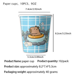 新しいイルカの誕生日、卒業式、感謝祭パーティーのデコレーションセット、子供向けのカスタマイズされた高品質紙皿 - Product Image 5