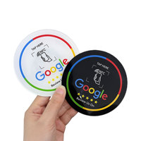 Plaque NFC Google Étanche Personnalisable et Programmable, Autocollant NFC Code QR Carré 100*100