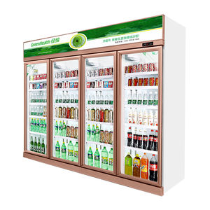 Unité montée sur quatre portes en verre de haute qualité Vitrine de réfrigération de boissons de luxe Congélateur Réfrigérateur - Product Image 3