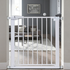 Barrière de sécurité pour bébé en métal et plastique ABS certifiée EN ASTM CPC, à double verrouillage automatique, installation facile, barrière de sécurité pour enfants, intérieur - Product Image 1