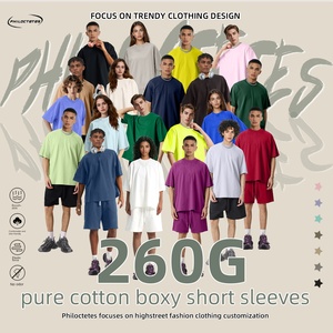 Camiseta de Verano Personalizada Estilo Americano, 260G, Doble Hilo, Corte Recto, Manga Corta, Diseño en Blanco, 100% Algodón - Product Image 3