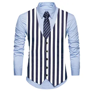 2023 Summer New Men's digital printing cross-border hot sale casual comfortable suit vest