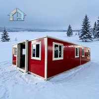 Maison conteneur mobile extensible en acier de 40 pieds, design moderne pour applications polyvalentes (résidentiel, camps temporaires) - Garantie 3 ans