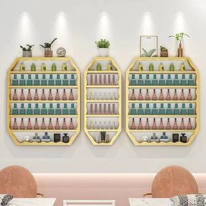 K <b>Nail</b> Polish <b>Wall</b> Organizer Gold Metal Cosmetic <b>Nail</b> Polish Stand Display Rack Set <b>Wall</b> Mounted <b>Nail</b> Polish Rack - Product Image 1