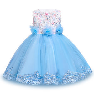 European Style Girl Wedding Dress for Kids Lovely Birthday Party <b>Tutu</b> Dresses for Girls 2-12 Years Old Sleeveless - Product Image 5