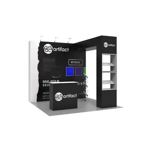 Tradeshow Easy Setup Trade Show Booth Display 10x10 Pop Up Exhibition Booth Customize Design Promotion Counter For Expo Tradeshow