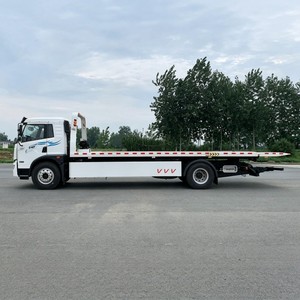 FAW 8 Ton 10 Ton <b>Flatbed</b> Wrecker <b>Truck</b> 4x2 Slidebed Tow <b>Truck</b> with Winch and Wheel Lift - Product Image 6